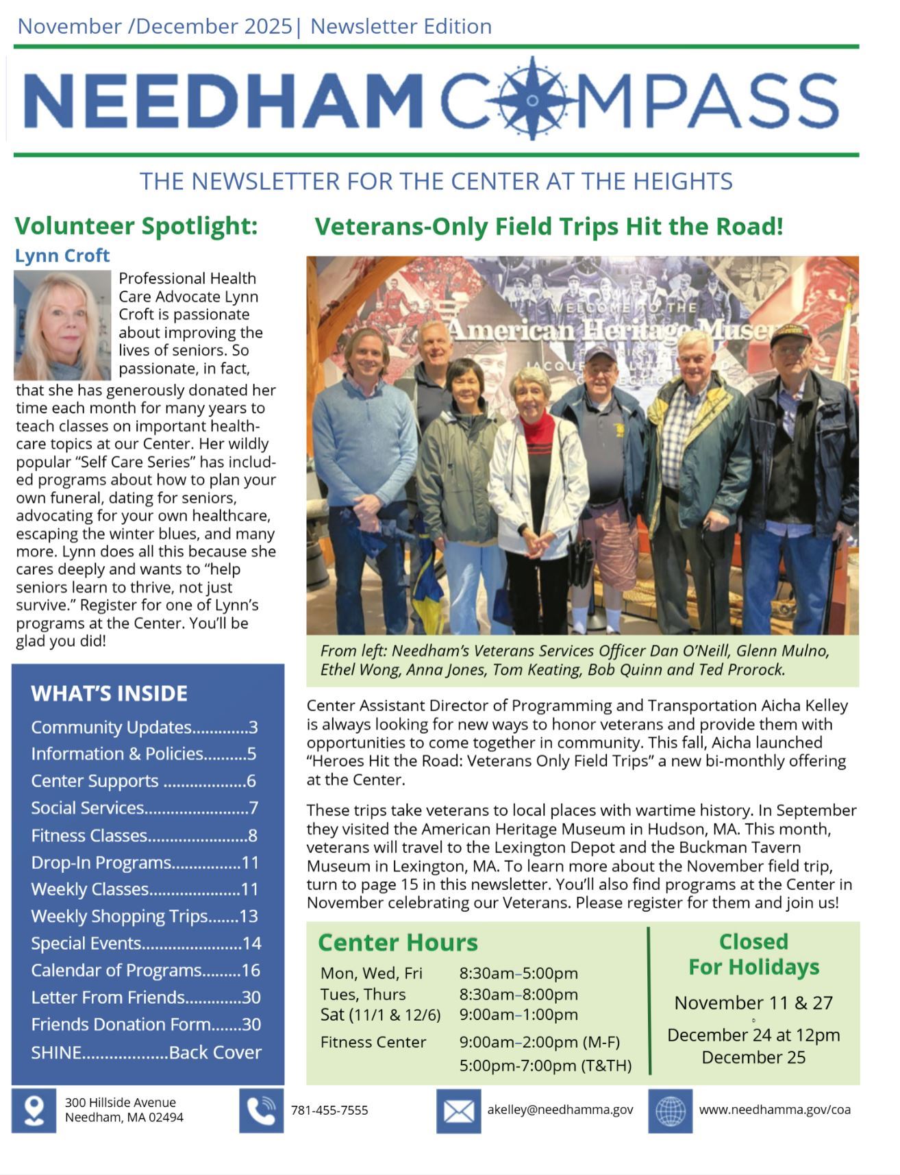 This is an image of the cover of the November/December 2025 Compass Newsletter